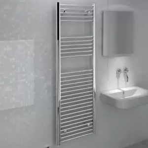 Image of Kudox 400W Electric Silver Towel Warmer (H)1500mm (W)500mm