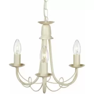 Image of Loops - 3 Bulb Chandelier Hanging Pendant LIght Ivory Gold LED E14 60W Bulb