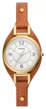 Image of Fossil ES5215 Womens Carlie White Dial Brown Eco- Watch