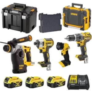 Image of DEWALT DCK456M3T-KIT 18V 3 X 4.0AH LI-ION XR Brushless Cordless 4 Piece Kit