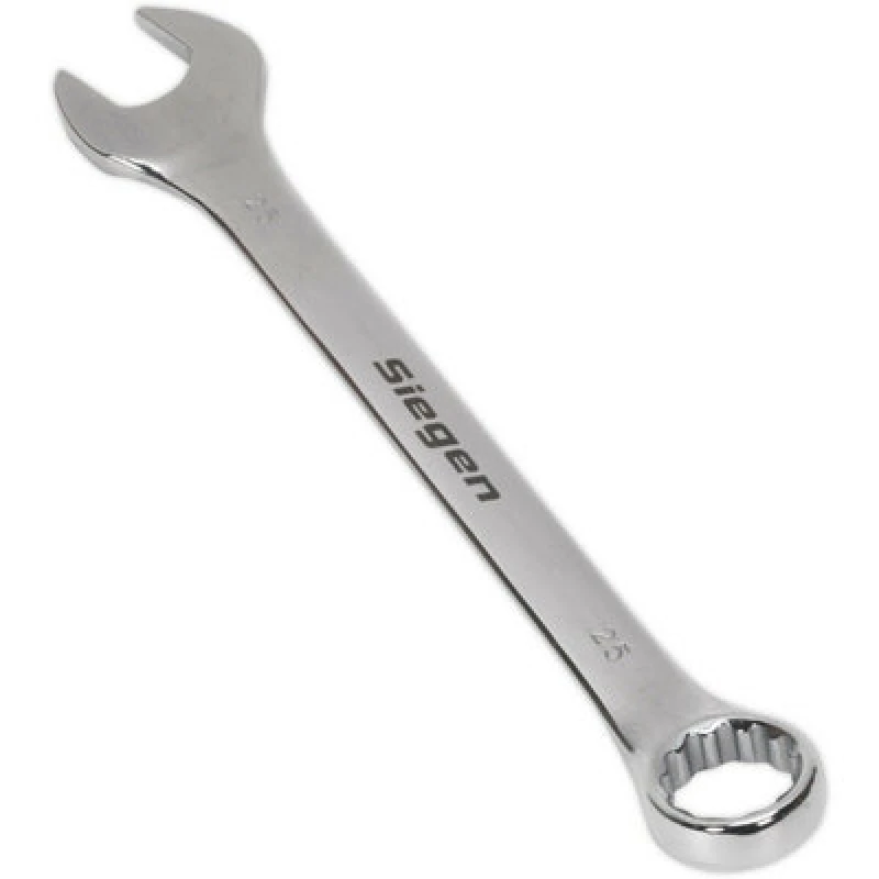 Image of Loops Hardened Steel Combination Spanner - 25mm - Polished Chrome Vanadium Wrench Metallics