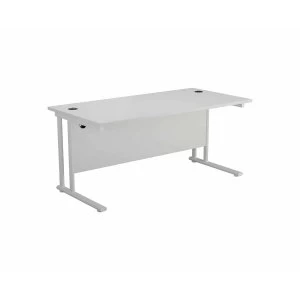 Image of TC Office Start White Cantilever Frame Desk 1200x800mm, White