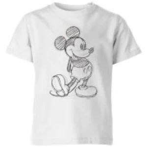 Image of Disney Mickey Mouse Sketch Kids T-Shirt - White - 7-8 Years - White