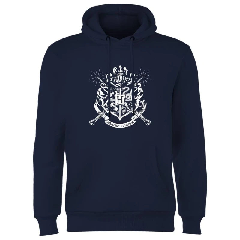 Image of Harry Potter Hogwarts House Crest Hoodie - Navy - S