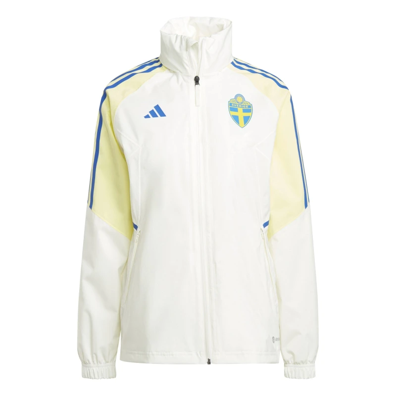 Image of adidas Womens Sweden Rain 2023 Anorak Off White female 6 (XXS)
