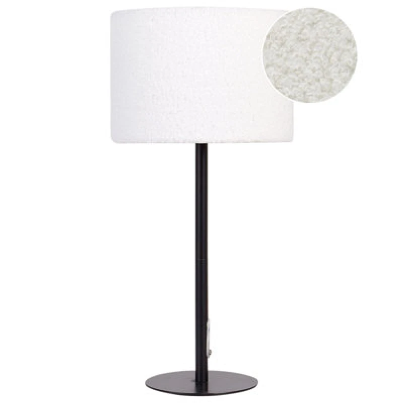 Image of Beliani Table Lamp Vinazco Boucle White