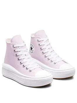 Image of Converse Chuck Taylor All Star Move Canvas Platform Hi Top Plimsolls - Amethyst, Amethyst, Size 5, Women