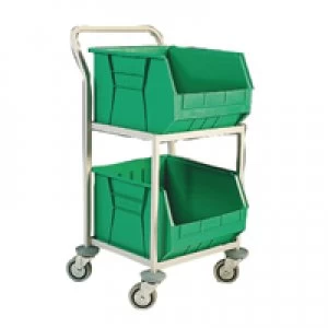 Image of Slingsby Green Mobile Storage Trolley cw 2 Bins 321291