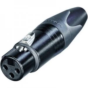 Image of Neutrik NC3FXX-B XLR connector Socket, straight Number of pins: 3 Black