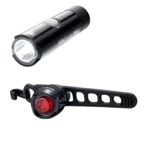 Image of Cateye Volt 100 XC USB Rechargeable Front Light and Orb Rechargeable rear light set