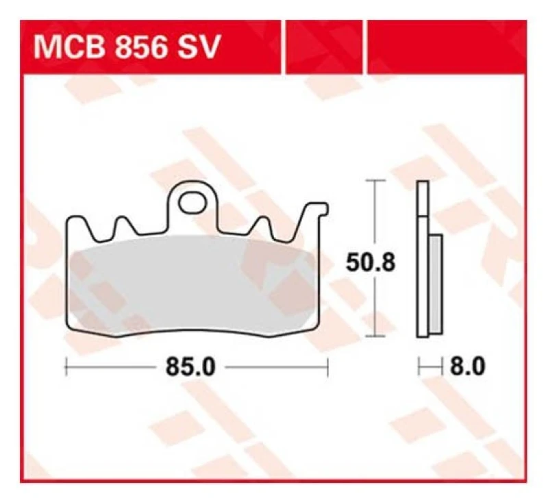 Image of TRW Sinter Street MCB856SV Brake pad set Brake Pad Set, disc brake (402)