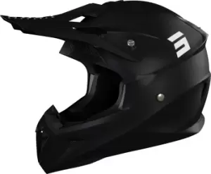 Image of Shot Pulse Solid Motocross Helmet, Black Size M black, Size M
