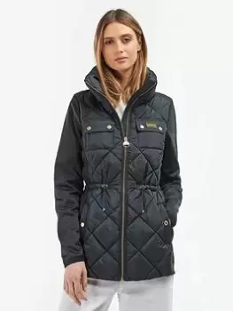 Image of Barbour International San Jorge Quilted Sweat - Black, Size 8, Women