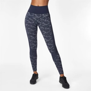 Image of Everlast Seamless Camo Leggings - Navy