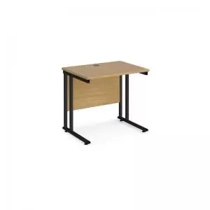 Image of Maestro 25 straight desk 800mm x 600mm - Black cantilever leg frame