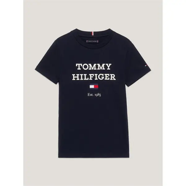 Image of Tommy Hilfiger Oversized Logo T-Shirt Juniors - Blue One Size