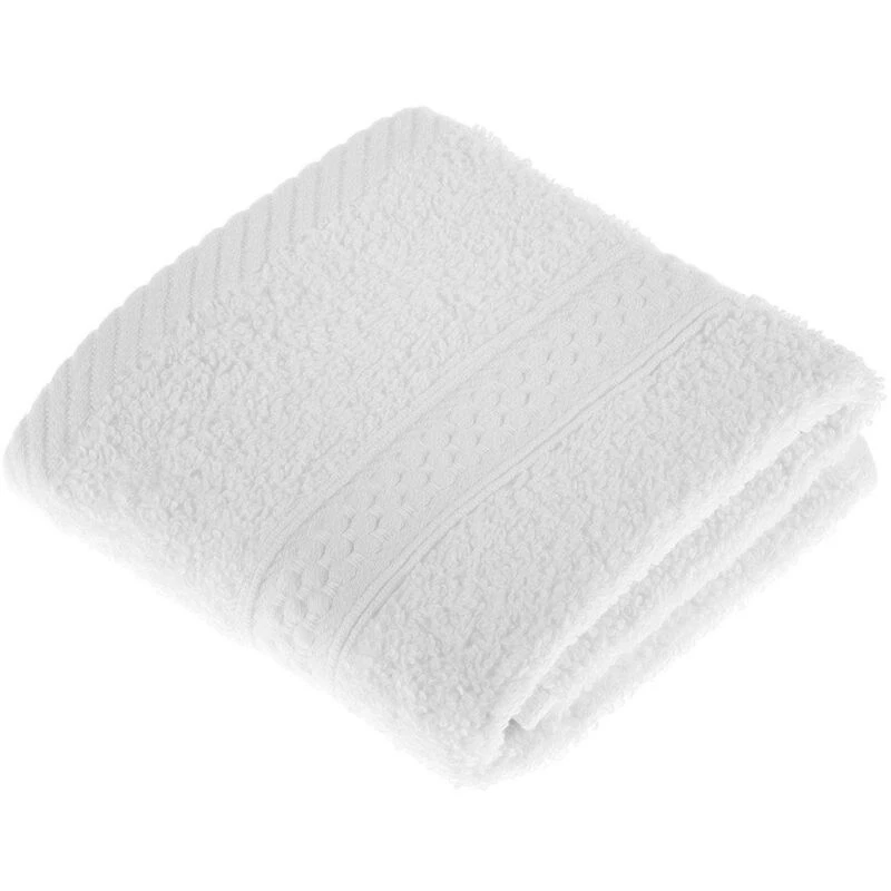 Image of HOMESCAPES Homescapes - Turkish Cotton White Face Cloth - White BT1169A