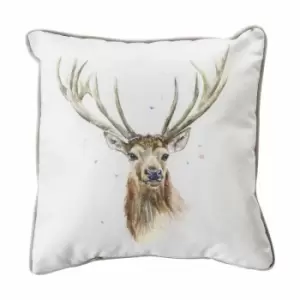 Image of Crossland Grove Stag Watercolour Cushion Mink 450x450mm
