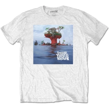 Image of Gorillaz - Plastic Beach Unisex Medium T-Shirt - White
