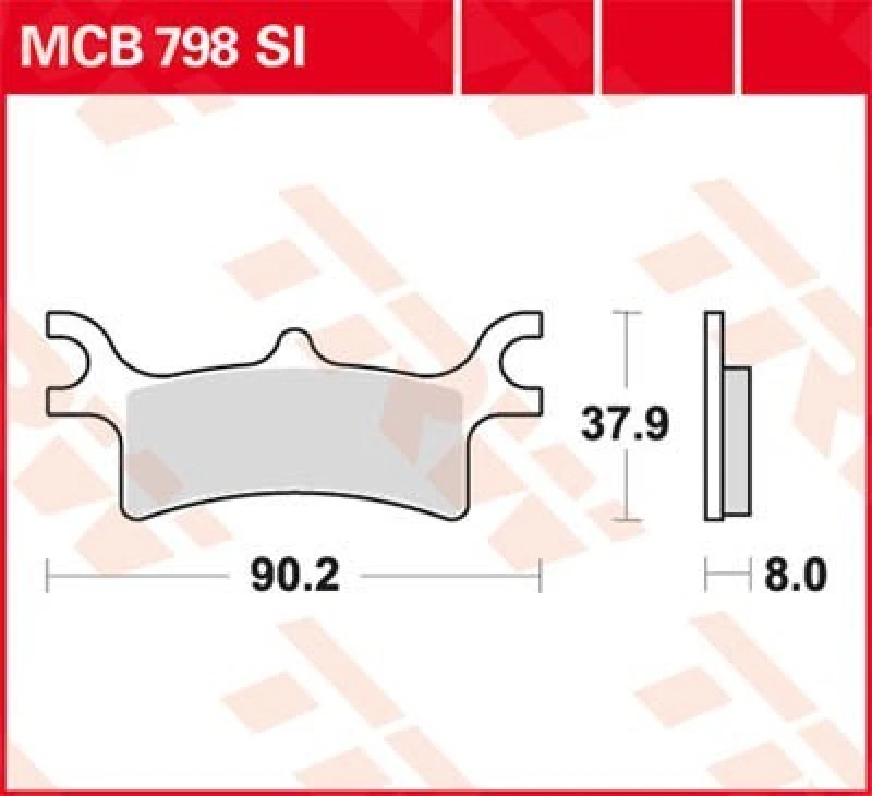 Image of TRW MCB798SI Brake pad set Brake Pad Set,disc brake (402)