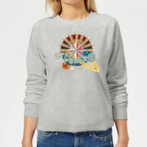 Image of Captain Marvel Star Power Womens Sweatshirt - Grey - S