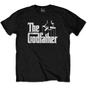 Image of The Godfather - Logo White Unisex Medium T-Shirt - Black