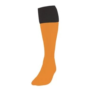 Image of Precision Amber/Black Turnover Football Socks UK Size 3-6