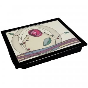 Image of Denby Tiffany Rose Laptray With Black Edge