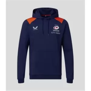 Image of Castore Saracens Hoodie Mens - Blue