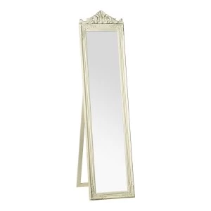 Image of Premier Housewares Boudoir Standing Mirror- Cream/Gold