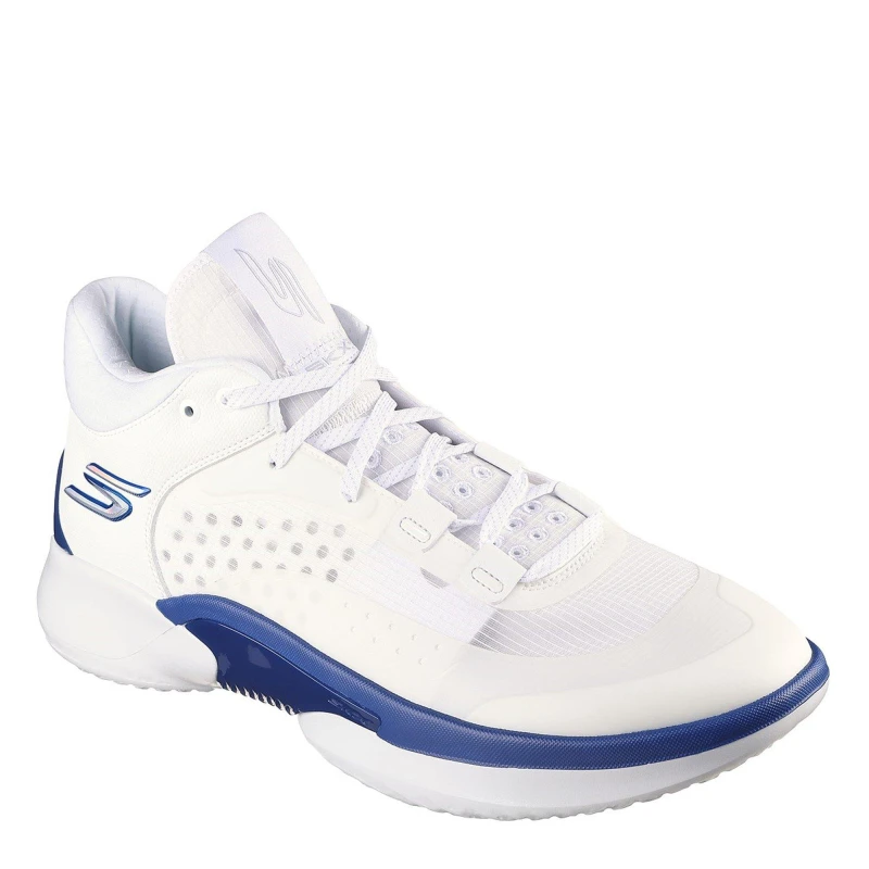 Image of Skechers Basketball SKX Resagrip Trainers Mens White/Blue male 6 (39.5)