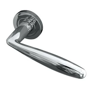 Image of Jedo Stylo Door Handle on Round Rose