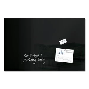 Image of Sigel Artverum High Quality Tempered Glass Magnetic Board with Fixings 1000x650mm Black
