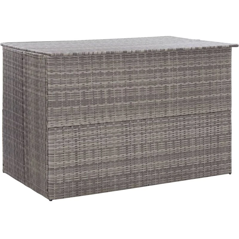Image of VIDAXL Vidaxl - Garden Storage Box Grey 150x100x100cm Poly Rattan 46467
