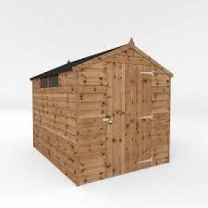 Image of Mercia Garden Products Mercia 8 x 6ft Pressure Treated Shiplap Security Apex Shed Wood