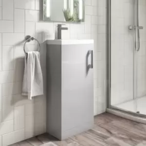 Image of 400mm Grey Cloakroom Vanity Unit with Basin - Ashford