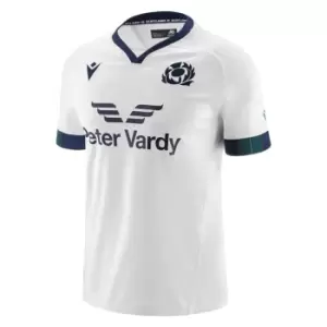 Image of Macron Scotland Rugby Away 6 Nations Shirt 2023 2024 Adults - White