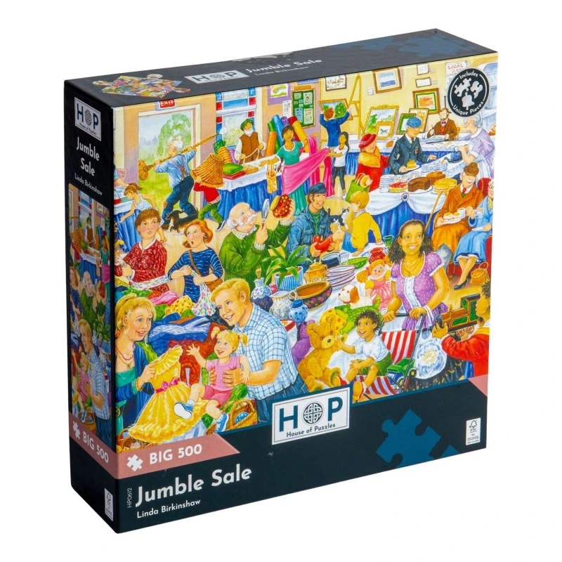Image of The House Of Puzzles Jumble Sale, BIG 500 Piece Jigsaw Puzzle Multi unisex