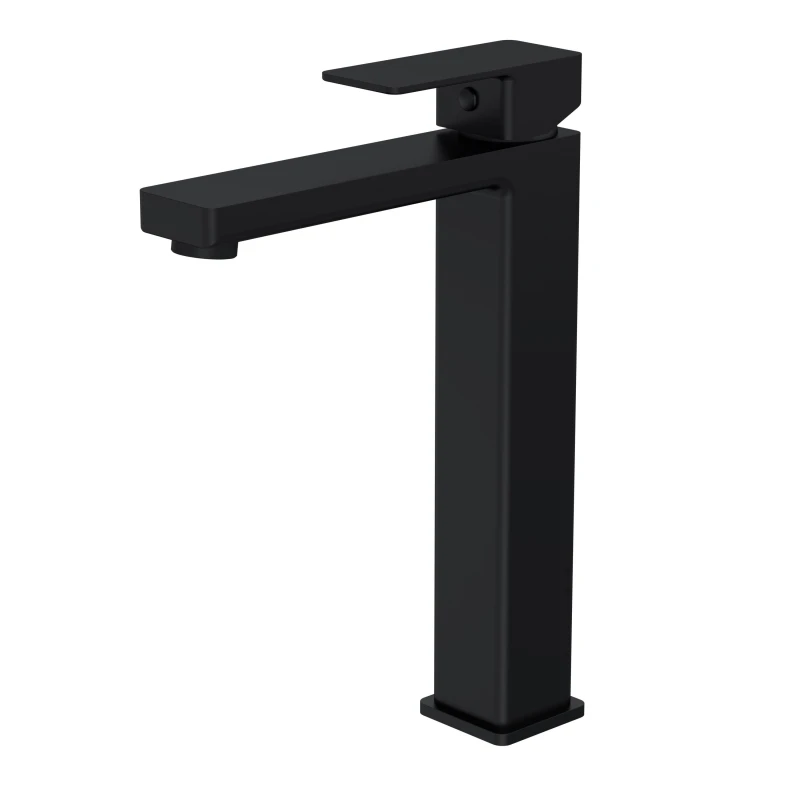 Image of BALTERLEY Square Tall Mono Basin Mixer Tap - Matt Black BTC470