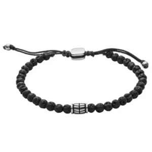 Image of Fossil Vintage Black Beaded Bracelet JF02887040