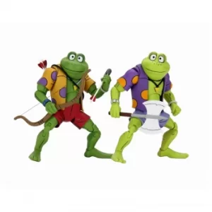 Image of NECA Teenage Mutant Ninja Turtles Cartoon Genghis and Rasputin Frog Ultimate 7" Scale Action Figure 2-Pack