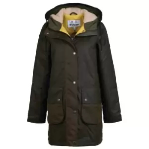 Image of Barbour Womens Lunan Wax Jacket Fern/Olive/Limeade 8
