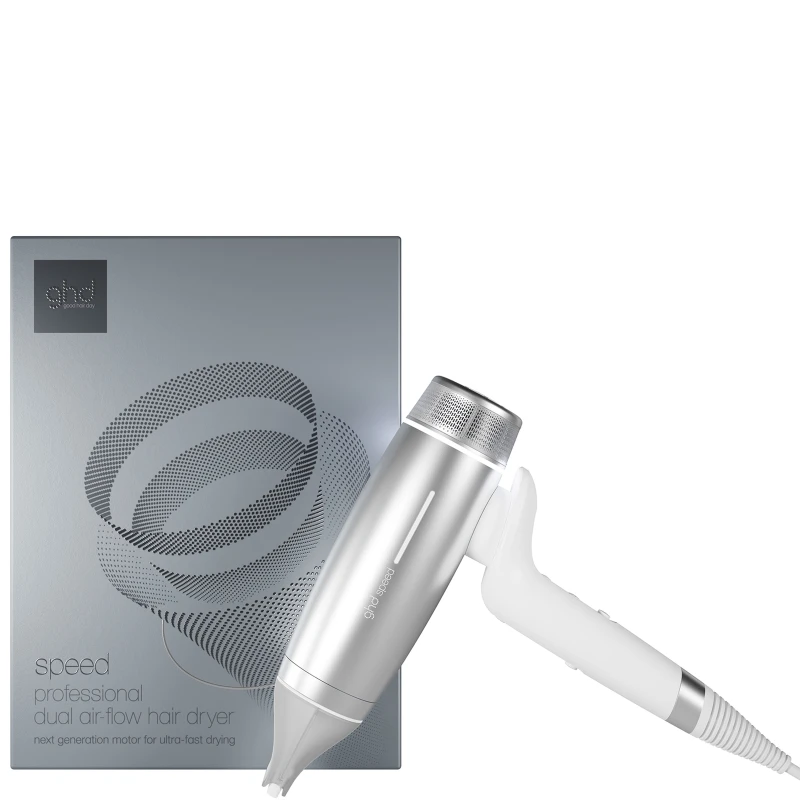 Image of ghd Speed Hairdryer Silver White