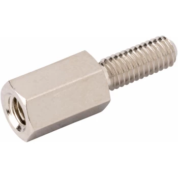 Image of 524407 Hex Threaded M-F Spacer Brass 5mm A/F M3 8mm - Pack Of 25 - R-tech