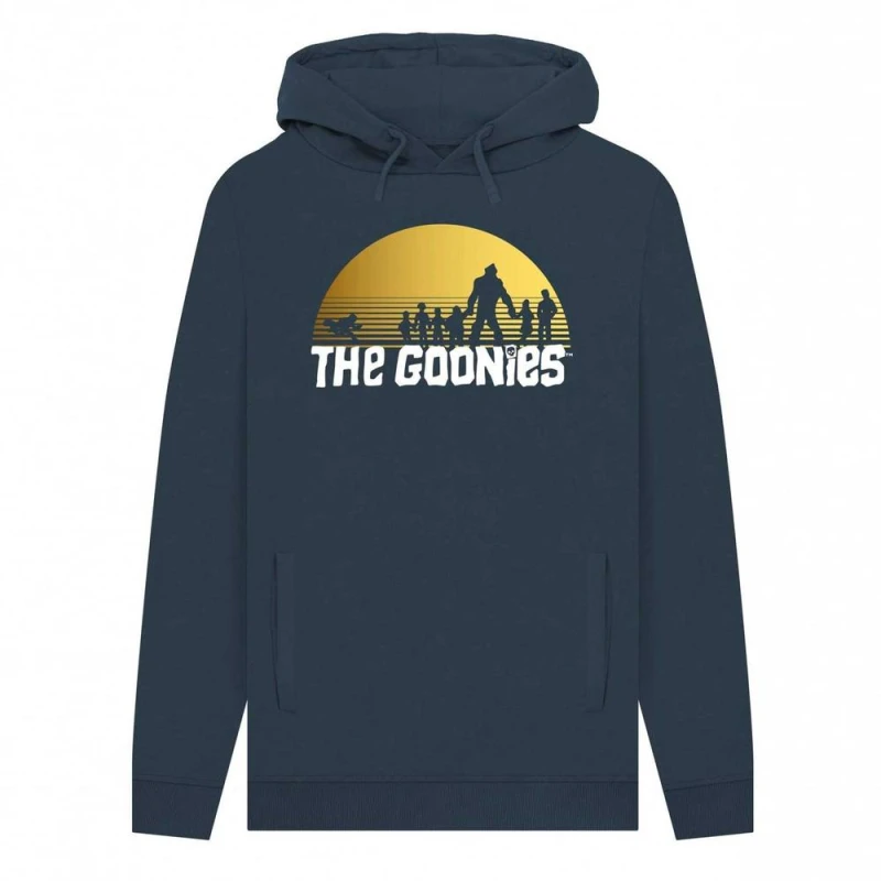 Image of The Goonies Mens Sunset Silhouette Hoodie in Navy Size: Small Navy Male S