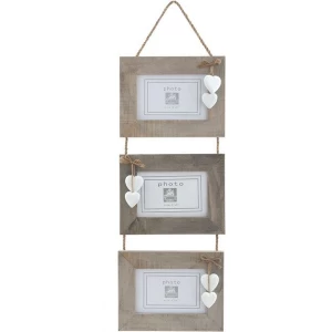 Image of Triple White Heart Frame