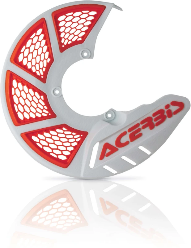 Image of 0021846.031 - Acerbis X-Brake 2.0 Front Vented Disc Cover - White/ Orange White 2 0021846.031