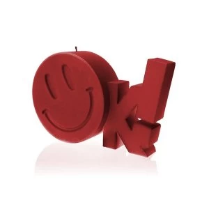 Image of Red OK Sign Candle