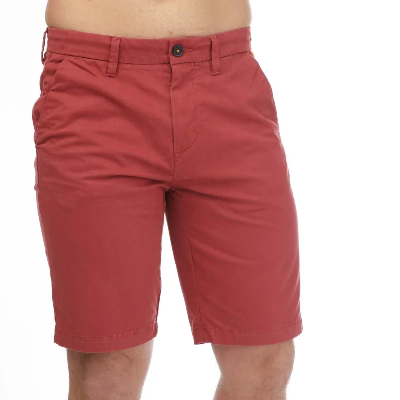 Image of Timberland Twill Chino Shorts - Red Red 36 inch