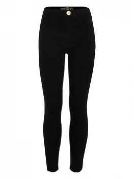 Image of River Island Molly Skinny Jeggings Black Size 6 Years Girls